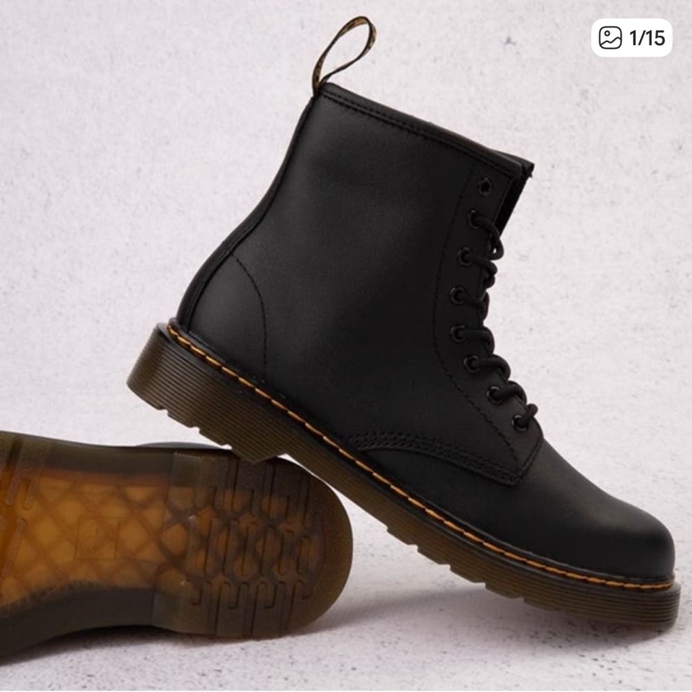 Dr. Martens EUC 1460 SMOOTH Ankle Boots Shoes 11822 Black Size 37 EU 6 US Chunky